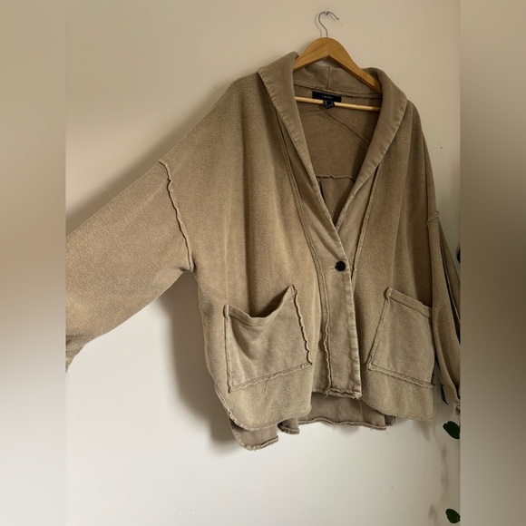Forever 21 French Terry Jacket in Taupe - Picture 4 of 8